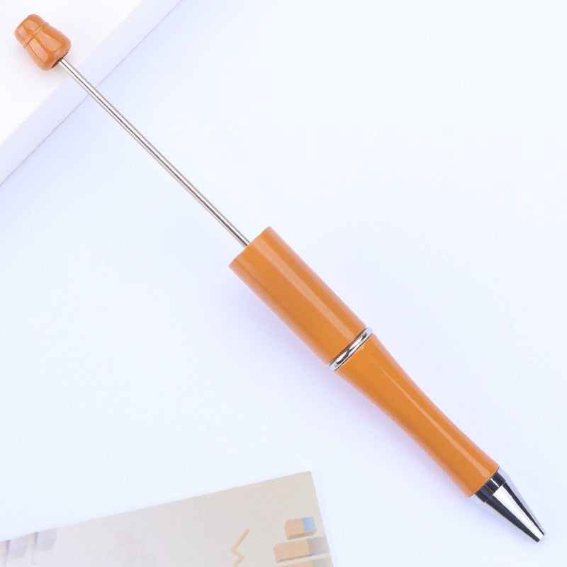 Beaded pen wholesale - diy creative cute beaded ballpoint pen - uv electroplated beaded pen - tri-color gradient beaded pen