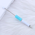 Beaded pen wholesale - diy creative cute beaded ballpoint pen - uv electroplated beaded pen - tri-color gradient beaded pen