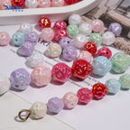 Color-plated uv wool ball beads colorful hanging chain beads baby clothes accessories mobile phone chain bracelet diy jewelry accessories