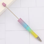 Beaded pen wholesale - diy creative cute beaded ballpoint pen - uv electroplated beaded pen - tri-color gradient beaded pen
