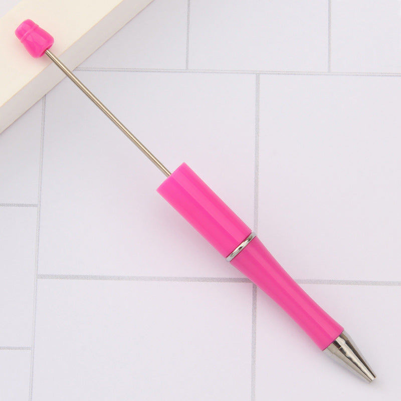 Beaded pen wholesale - diy creative cute beaded ballpoint pen - uv electroplated beaded pen - tri-color gradient beaded pen