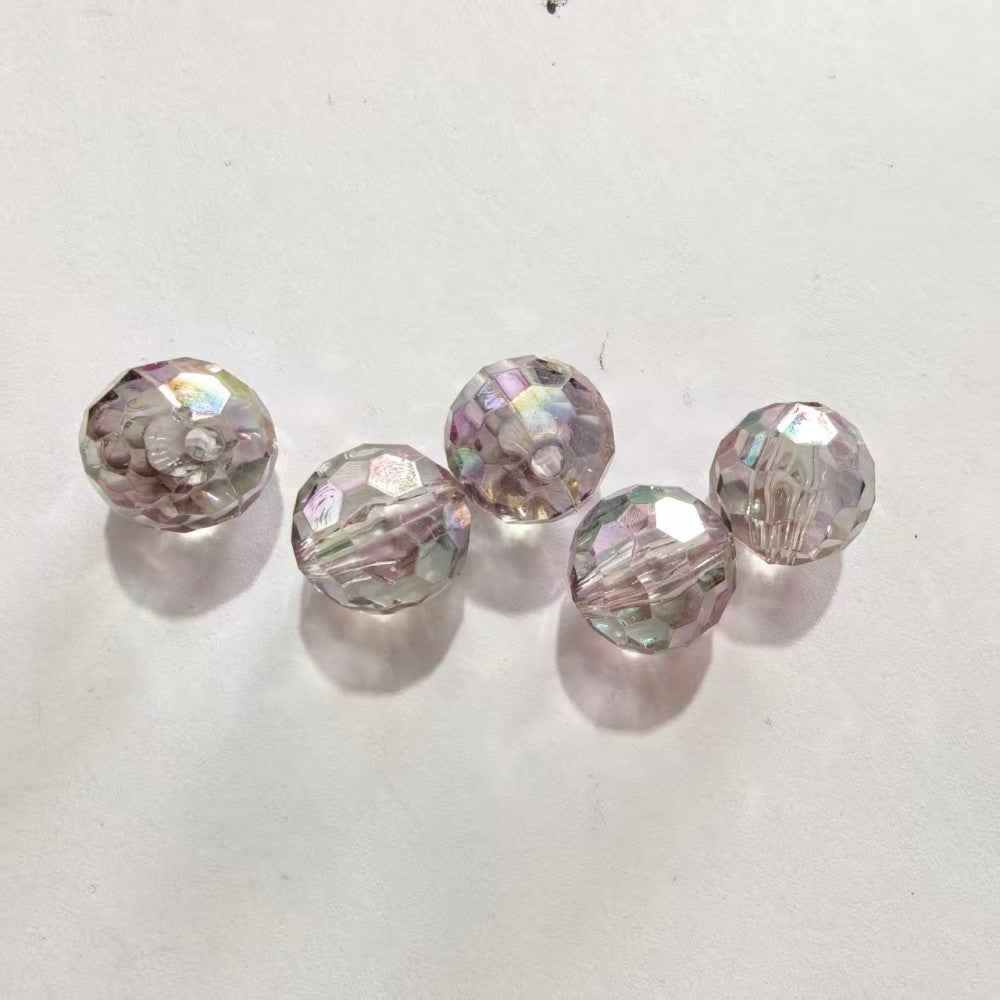 Transparent solid color faceted fantasy football beads globe beads colorful lamp beads diy bag bracelet bracelet car hanging accessories