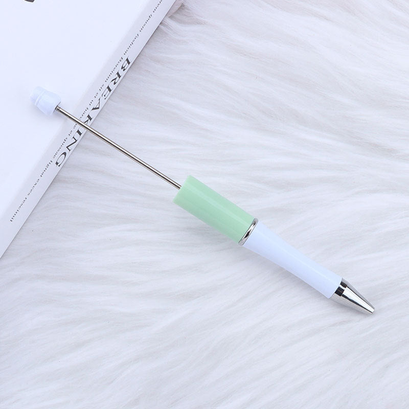 Beaded pen wholesale - diy creative cute beaded ballpoint pen - uv electroplated beaded pen - tri-color gradient beaded pen