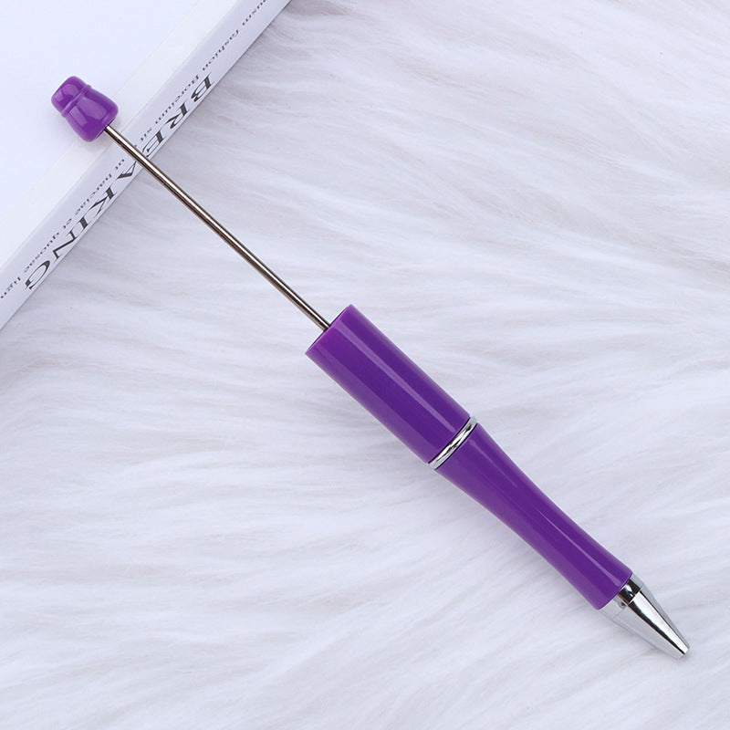 Beaded pen wholesale - diy creative cute beaded ballpoint pen - uv electroplated beaded pen - tri-color gradient beaded pen