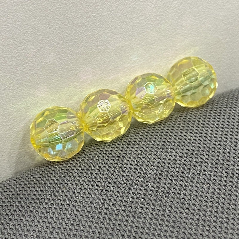 Transparent solid color faceted fantasy football beads globe beads colorful lamp beads diy bag bracelet bracelet car hanging accessories