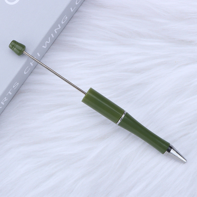 Beaded pen wholesale - diy creative cute beaded ballpoint pen - uv electroplated beaded pen - tri-color gradient beaded pen