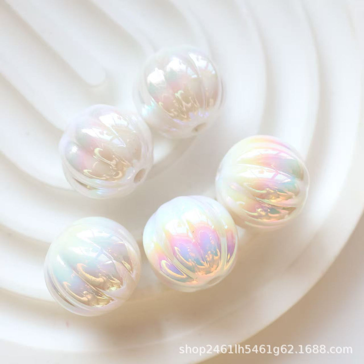 Acrylic new large uv pumpkin beads straight hole loose beads diy bracelet mobile phone chain chain beads jewelry accessories