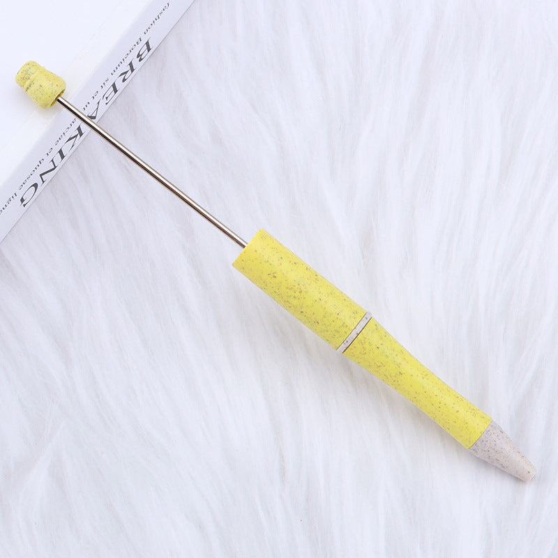 Beaded pen wholesale - diy creative cute beaded ballpoint pen - uv electroplated beaded pen - tri-color gradient beaded pen