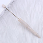 Beaded pen wholesale - diy creative cute beaded ballpoint pen - uv electroplated beaded pen - tri-color gradient beaded pen