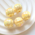 Acrylic new large uv pumpkin beads straight hole loose beads diy bracelet mobile phone chain chain beads jewelry accessories