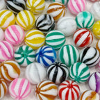16mm blooming pumpkin beads watermelon stripes beaded diy handmade beaded pen mobile phone chain pendant loose beads jewelry accessories
