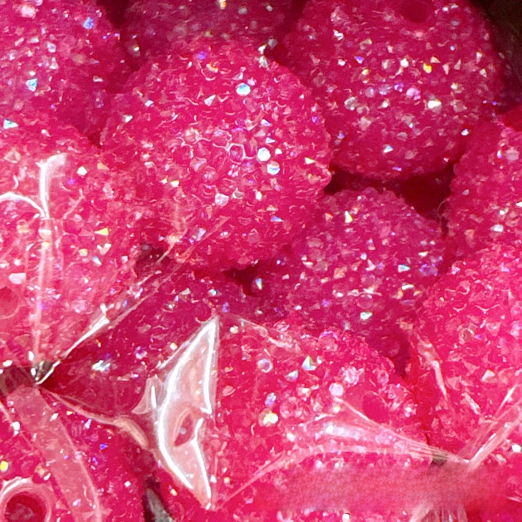 20mm dopamine candy color sugar diamond ball beads through hole beads diy bracelet mobile phone bag chain jewelry accessories