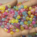16mm colorful hemp ball beads diy bayberry ball beads handmade flower heart pitted beads color plated beads solid color transparent accessories