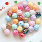 Acrylic new large uv pumpkin beads straight hole loose beads diy bracelet mobile phone chain chain beads jewelry accessories
