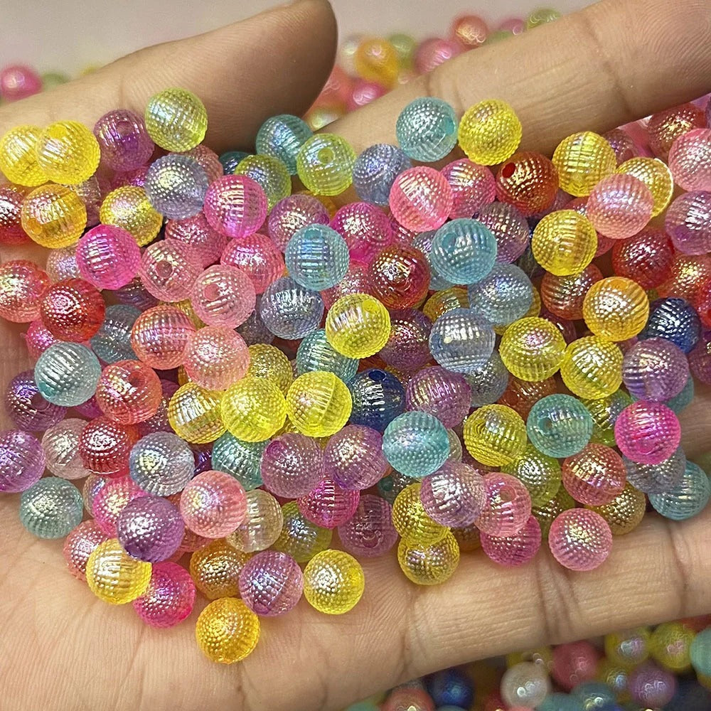 16mm colorful hemp ball beads diy bayberry ball beads handmade flower heart pitted beads color plated beads solid color transparent accessories