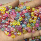 16mm colorful hemp ball beads diy bayberry ball beads handmade flower heart pitted beads color plated beads solid color transparent accessories